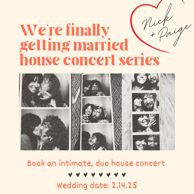 Our Newlywed Cash Fund - Wedding Donations, House Concerts, & More