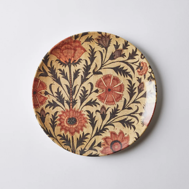 Siren Song - Les Indiens Melamine Plates - Kalamakari, 10" Plates (Set of 4)