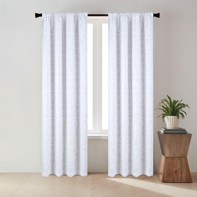 Everhome™ Frankie Geo 95-Inch Rod Pocket 100% Blackout Curtain Panel in Taupe (Single)