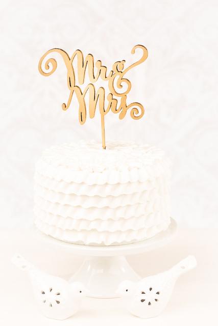 Mr and Mrs - Uppercase - Cake Topper
