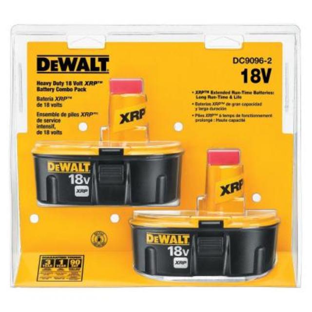 18-Volt XRP Ni-Cad Rechargeable Batteries for DEWALT 18-Volt Power Tools (2-Pack)
