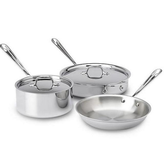 All-Clad D3 Stainless Steel 5-Piece Cookware Set