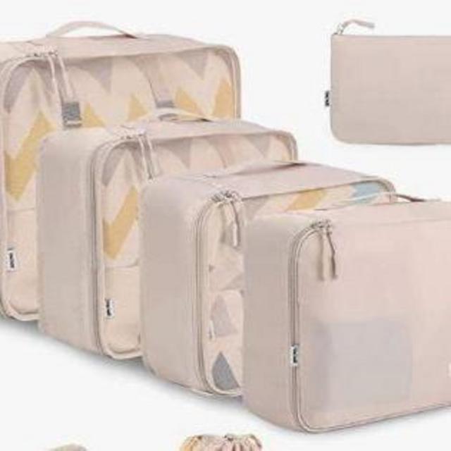 BAGAIL 8 Set Packing Cubes - Cream