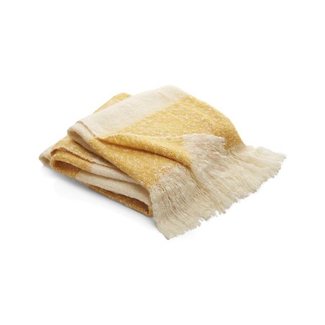 Costello Gold Striped Throw