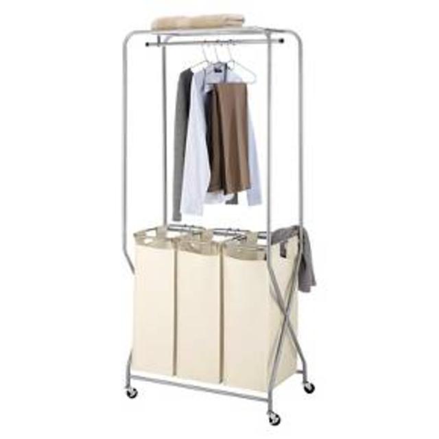 Laundry Station with Triple Sorter Bags