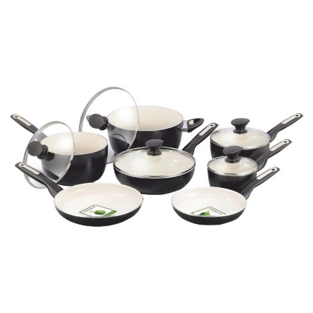 GreenPan Rio 12pc Cookware Set in Black