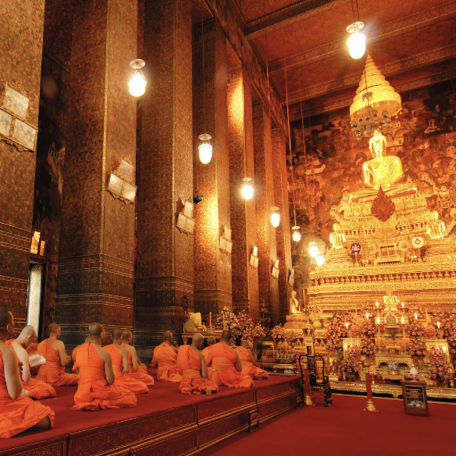 Monk Chanting Ceremony in Bankok
