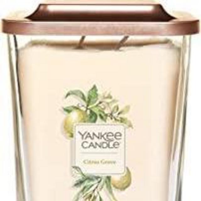 Yankee Candle Elevation Collection with Platform Lid Citrus Grove Scented Candle, Large 2-Wick, 80 Hour Burn Time