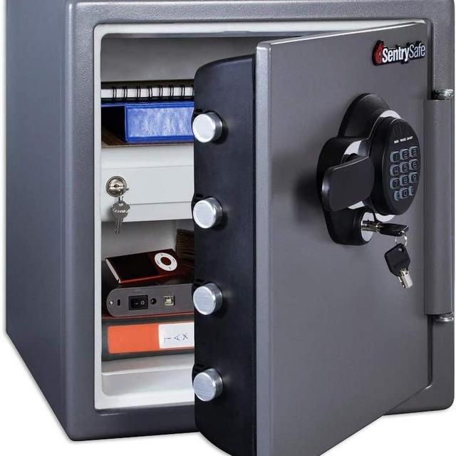 SentrySafe SFW123GDC Fireproof Safe and Waterproof Safe with Digital Keypad 1.23 Cubic Feet, Gun Metal Grey