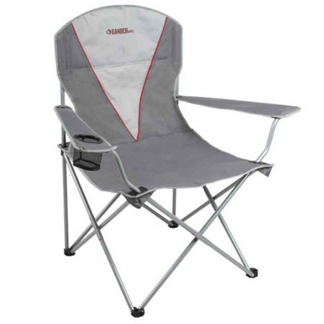 Gander Mountain Adult Basic Outdoor Quad Chair, Gray