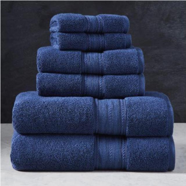 Better Homes & Gardens Signature Soft 6 Piece Solid Towel Set, Blue Admiral