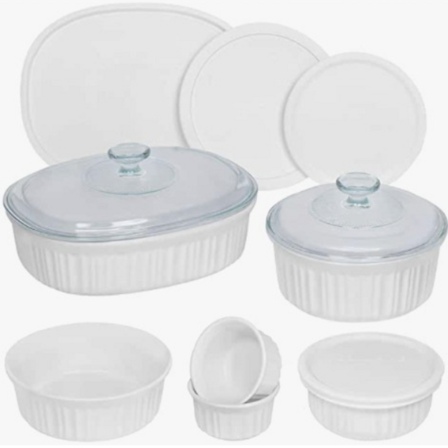 CorningWare | French White 12 Piece Ceramic Bakeware Set