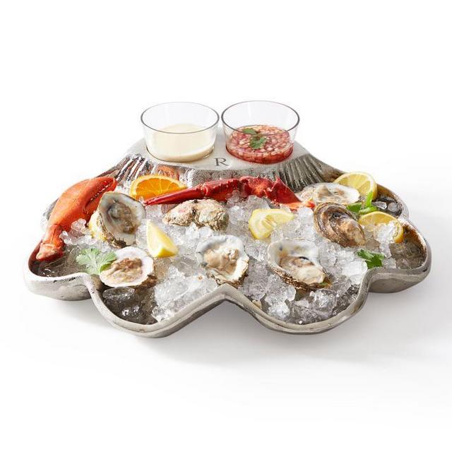 Silver Shell Serving Platter
