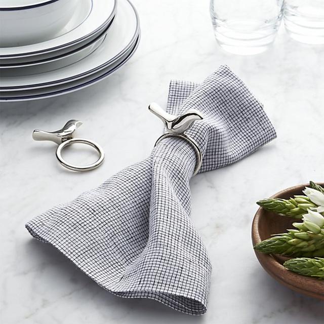 Silver Bird Napkin Ring