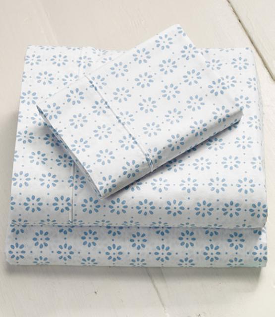 Sunwashed Percale Sheet Set, Print