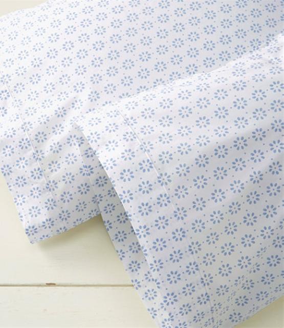 Sunwashed Percale Pillowcases, Print Set of Two