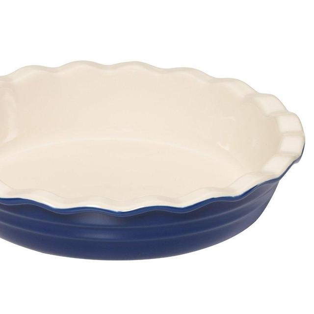 Baker's Advantage Ceramic Deep Pie Dish, 9-1/2-Inch, Blue