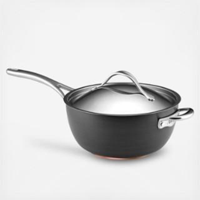 Anolon Nouvelle 5.5-Qt. Covered Saucier Copper Hard Anodized Nonstick