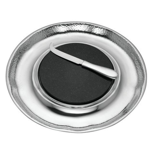 Lenox Stony Creek Cheese & Cracker Tray, Silver
