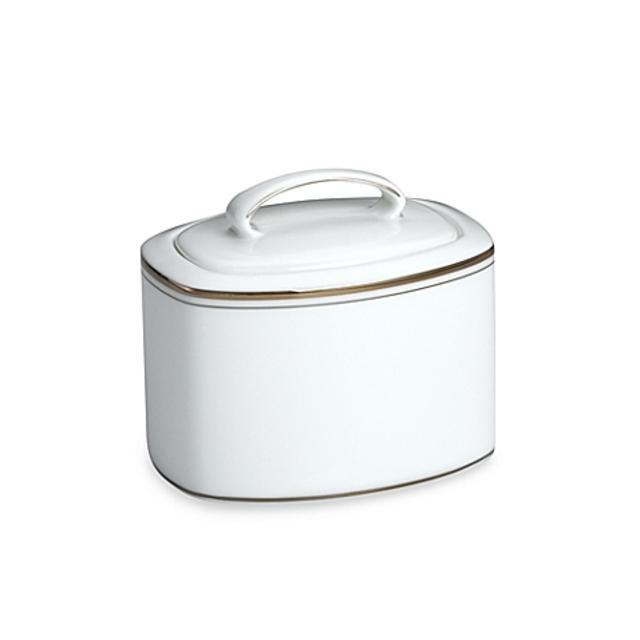 Kate Spade Library Lane Platinum Covered Sugar Dish