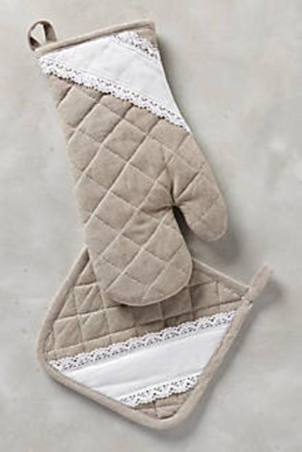 Lace-Crossed Potholder