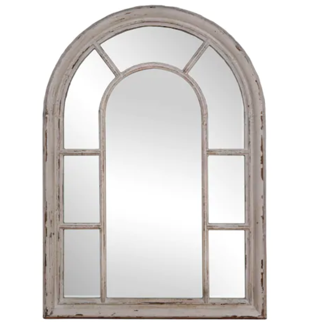 Rustic Windowpane Mirror