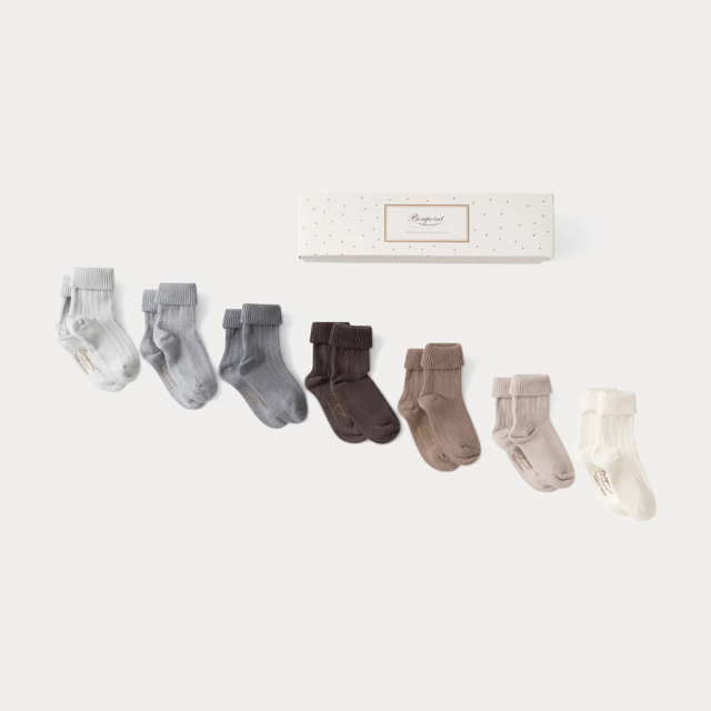 Bonpoint Baby Day-of-the-Week Cotton Socks (7 pack)