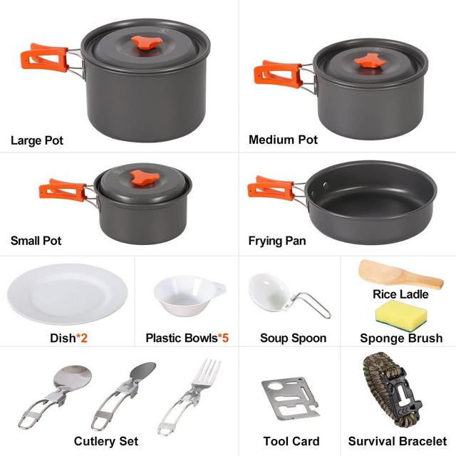 Camping Pots and Pans Set