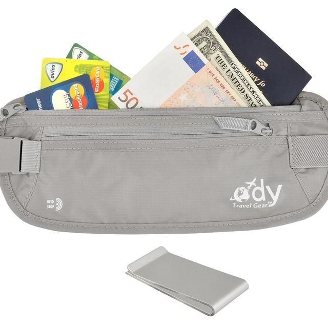 Ody Travel Gear Quality Hidden RFID Money Belt Waist Passport Holder