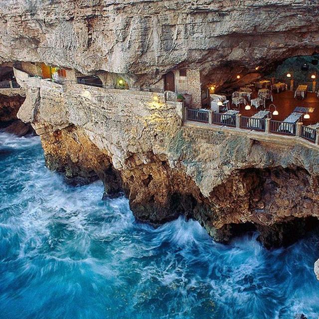 Dinner in a cave in Puglia