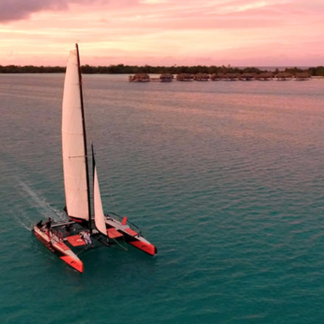 Sunset Catamaran Sail in Bora Bora