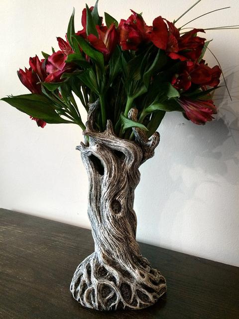 Tree Vase, White Finish