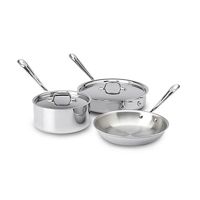 All-Clad® 3-Ply Stainless Steel 5-Piece Cookware Set