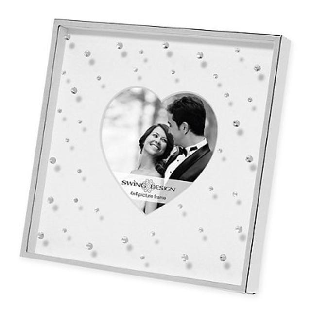 Swing Design® 4-Inch x 4-Inch Celia Silver Plate Wedding Frame