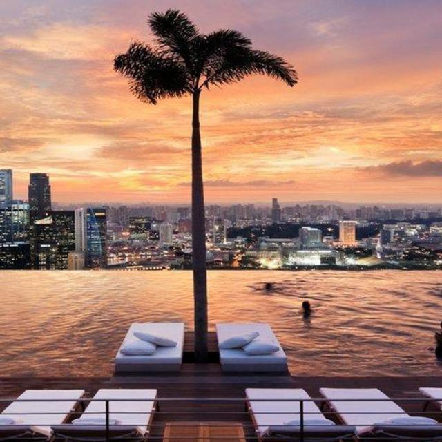 Drinks at Marina Bay Sands in Singapore