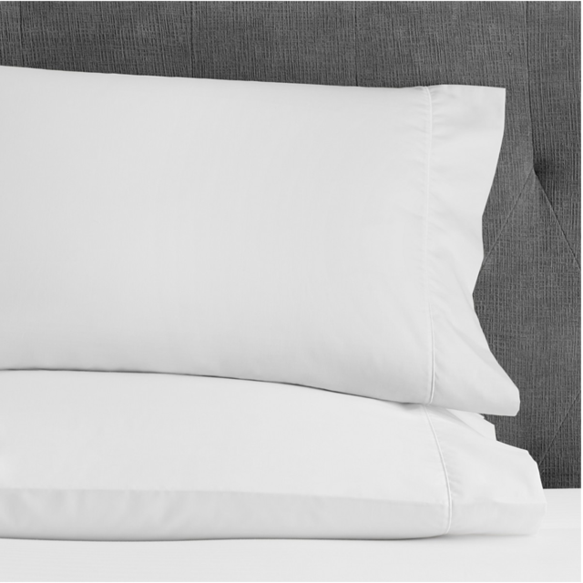 Hudson Park Collection 500TC Sateen Iron Free Standard Pillowcase, Pair (White)
