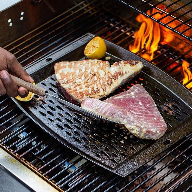 15 x 12 Inch Seasoned Cast Iron Grill Topper