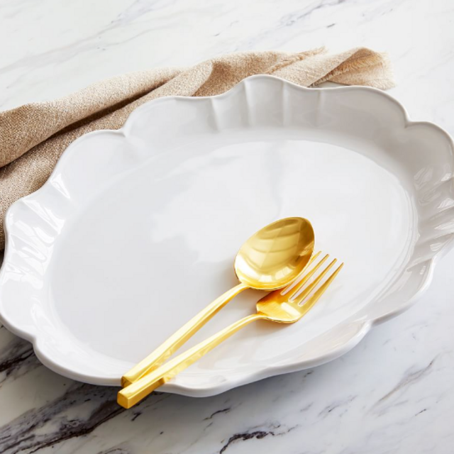 Monique Lhuillier Juliana Scalloped Serving Platter