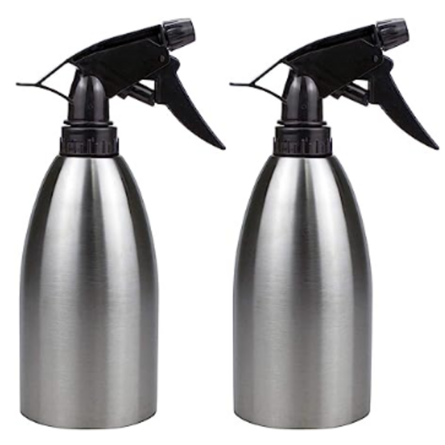 Yesland 2 Pack Stainless Spray Bottle, 17 Oz Vinegar Sprayer Dispenser/Portable Washing Liquid Seasoning Water Sprayer for BBQ, Cooking, Frying and Grilling