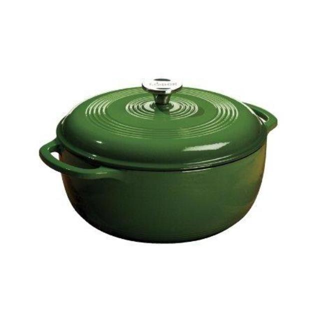 Lodge Color EC6D43 Enameled Cast Iron Dutch Oven, Island Spice Red, 6-Quart