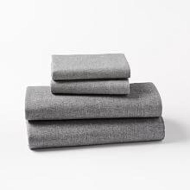 Flannel Standard Sheet Set, Queen, Graphite
