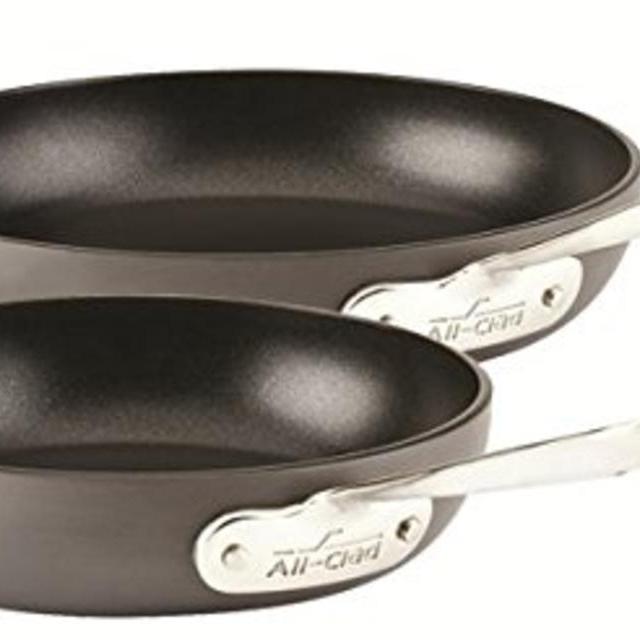 All-Clad  8-Inch and 10-Inch Fry Pan Cookware Set, 2-Piece, Black