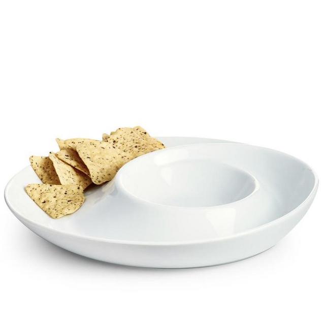 Whiteware Elevated Chip and Dip