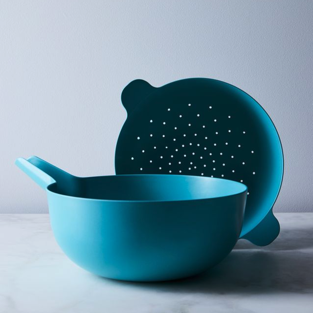 Recycled Bamboo Colander & Pour Bowl Set (Lagoon)