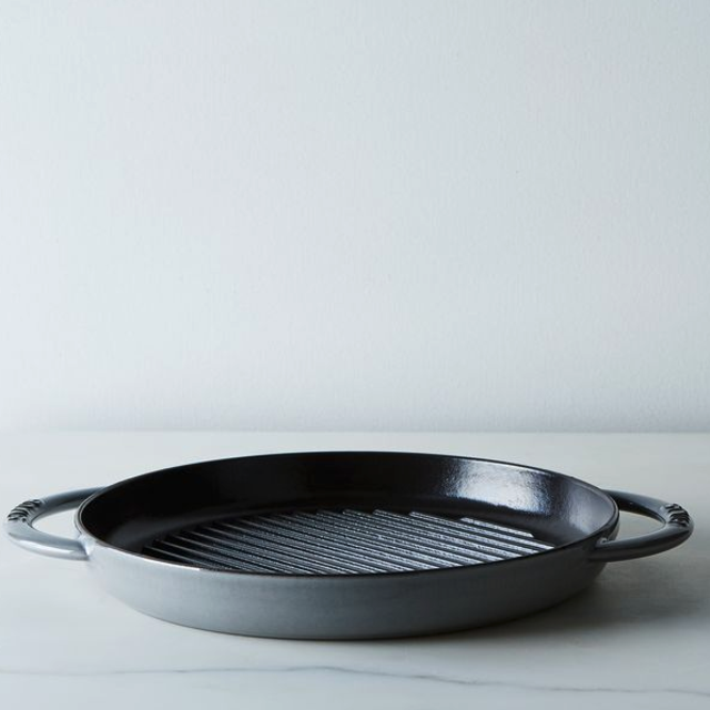 Staub Round Double Handle Pure Grill Pan, 10" (Graphite)