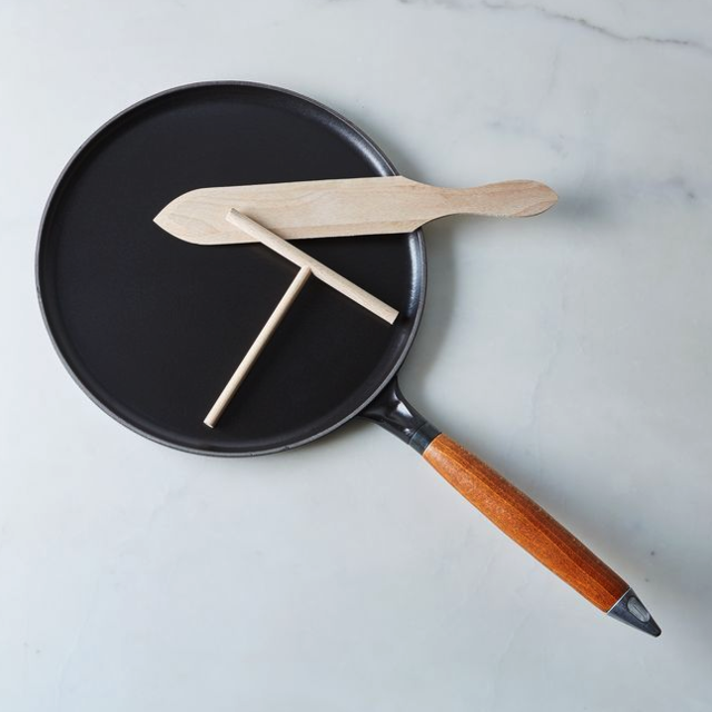 Staub Cast Iron Crêpe Pan, 11", with Spreader & Spatula