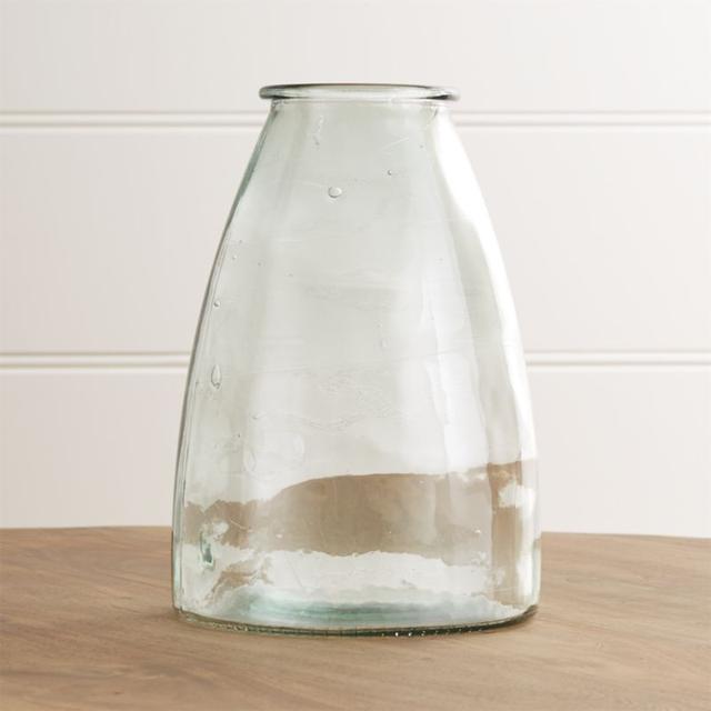 Recycled Glass Tall Hurricane Candle Holder