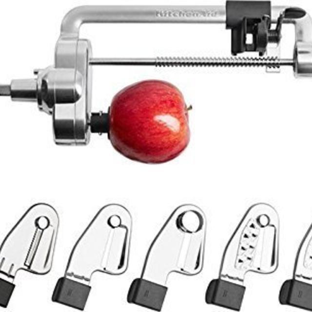 KitchenAid KSM2APC Spiralizer Plus Attachment with Peel, Core and Slice, Silver