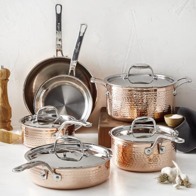 Lagostina Copper Martellata, 10-Piece Set