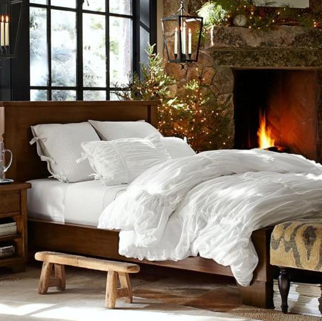 Hadley Ruched Duvet Cover In Cal King